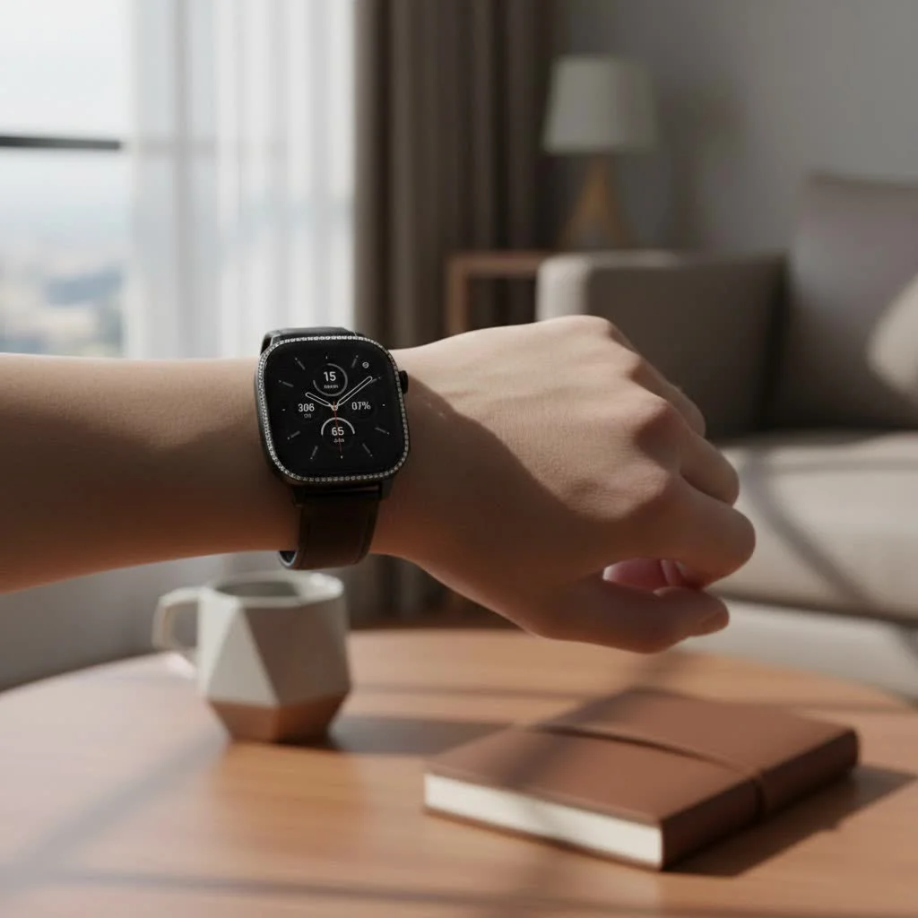 Smartwatch with SIM displaying a call, indicating cellular connectivity