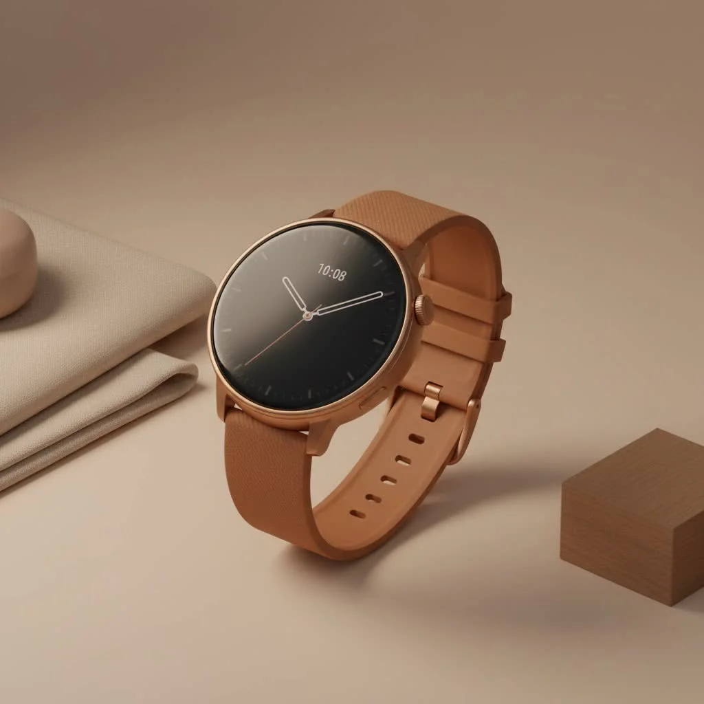 Ultra smart watch on a wrist displaying outdoor metrics