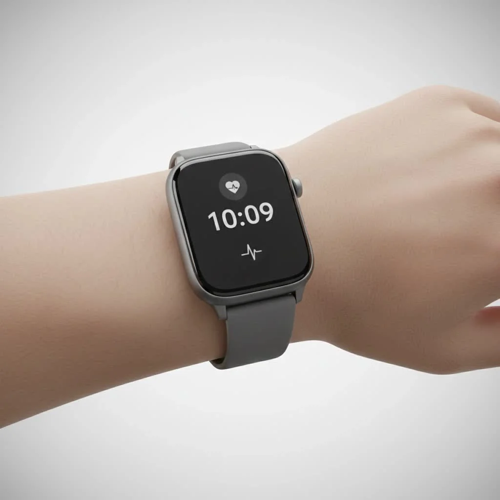 Elegant smart watch for ladies with a rose gold finish